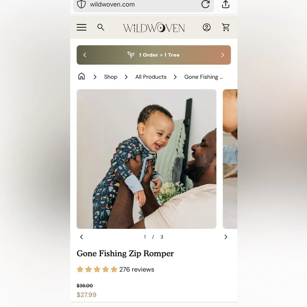 Wild Woven (formerly Kind Thing) Gone Fishing Zip Romper - Picture 10 of 11